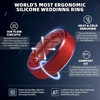 image:imageEgnaro Mens Silicone Ring 9mm Wide Flexible Rubber Wedding Band for GymSETB5Red  Navy Blue  Midnight Blue  Black  Black Gray  Dark Gray  Dark Silver