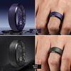 image:imageEgnaro Mens Silicone Ring 9mm Wide Flexible Rubber Wedding Band for GymSETB6Black Gray  Light Gray  Dark Purple  Black