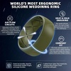 image:imageEgnaro Mens Silicone Rings 8mm Wide Flexible Rubber Wedding Band for HimSETA1Light Gray  White  Black  Black Gray  Twilight Blue  Dark Blue  Olive Green