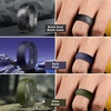 image:imageEgnaro Mens Silicone Rings 8mm Wide Flexible Rubber Wedding Band for HimSETA3Silver  Black GrayBlack Camo  Dark Blue  Olive Green  Black  Black Gray  Light Gray