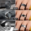 image:imageEgnaro Mens Silicone Rings 8mm Wide Flexible Rubber Wedding Band for HimSETA5Light Gray  Metallic Gun  Dark Silver  Black  Black Gray  Black Grey Camo  Silver