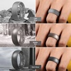 image:imageEgnaro Mens Silicone Rings 8mm Wide Flexible Rubber Wedding Band for HimSETA5Light Gray  Metallic Gun  Dark Silver  Black  Black Gray  Black Grey Camo  Silver