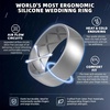 image:imageEgnaro Mens Silicone Rings 8mm Wide Flexible Rubber Wedding Band for HimSETA5Light Gray  Metallic Gun  Dark Silver  Black  Black Gray  Black Grey Camo  Silver