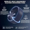 image:imageEgnaro Mens Silicone Rings 8mm Wide Flexible Rubber Wedding Band for HimSETA6Navy Blue  Midnight Blue  Night Brown  Light Gray  Dark Gray  Black Gray  Black