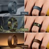 image:imageEgnaro Mens Silicone Rings 8mm Wide Flexible Rubber Wedding Band for HimSETB12Black  Blue Gray  Warm Brown  Army Camo  Metallic Royal Blue  Metallic Brown  Silver