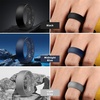 image:imageEgnaro Mens Silicone Rings 8mm Wide Flexible Rubber Wedding Band for HimSETB1Black  Black Gray  Light Gray  Midnight Blue  Olive Green  Light Brown  Dark Brown