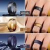 image:imageEgnaro Mens Silicone Rings 8mm Wide Flexible Rubber Wedding Band for HimSETB2Silver  Black Gray  Dark Blue  Black  Light Gray  Sand Camo  Black GrayBlack Camo