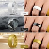 image:imageEgnaro Mens Silicone Rings 8mm Wide Flexible Rubber Wedding Band for HimSETB3Black  White  Gold  Black Gray Camo  Maroon  Orange  Olive Green