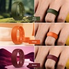 image:imageEgnaro Mens Silicone Rings 8mm Wide Flexible Rubber Wedding Band for HimSETB3Black  White  Gold  Black Gray Camo  Maroon  Orange  Olive Green