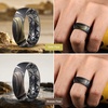 image:imageEgnaro Mens Silicone Rings 8mm Wide Flexible Rubber Wedding Band for HimSETC11Black  Gold Flow  Bronze Flow  Black Gray  Dark Gray