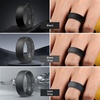 image:imageEgnaro Mens Silicone Rings 8mm Wide Flexible Rubber Wedding Band for HimSETC11Black  Gold Flow  Bronze Flow  Black Gray  Dark Gray