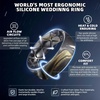 image:imageEgnaro Mens Silicone Rings 8mm Wide Flexible Rubber Wedding Band for HimSETC11Black  Gold Flow  Bronze Flow  Black Gray  Dark Gray