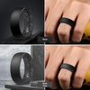 image:imageEgnaro Mens Silicone Rings 8mm Wide Flexible Rubber Wedding Band for HimSETC13Black  Metallic Purple  Metallic Royal Blue  Black Gray