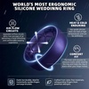 image:imageEgnaro Mens Silicone Rings 8mm Wide Flexible Rubber Wedding Band for HimSETC13Black  Metallic Purple  Metallic Royal Blue  Black Gray