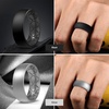 image:imageEgnaro Mens Silicone Rings 8mm Wide Flexible Rubber Wedding Band for HimSETC2Metallic Blue  Metallic Gun  Silver  Black