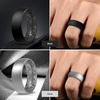 image:imageEgnaro Mens Silicone Rings 8mm Wide Flexible Rubber Wedding Band for HimSETC5Black  Black Gray  Light Gray  Silver