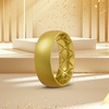 image:imageEgnaro Mens Silicone Rings 8mm Wide Flexible Rubber Wedding Band for HimSETD2Gold