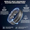 image:imageEgnaro Mens Silicone Rings 8mm Wide Two Tone Rubber Wedding Band for HimA2Black  BlackRed  BlackOrange  BlackLight Blue