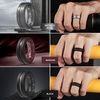 image:imageEgnaro Mens Silicone Rings 8mm Wide Two Tone Rubber Wedding Band for HimA4BlackMaroon  Metallic Purple  Metallic Royal Blue  BlackEmerald Green  Metallic Steel  Black