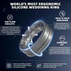 image:imageEgnaro Mens Silicone Rings 8mm Wide Two Tone Rubber Wedding Band for HimA5Coffee BrownBlack  Black Purple  Pine GreenBlack  Metallic Brown  Metallic Steel  Black