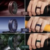 image:imageEgnaro Mens Silicone Rings 8mm Wide Two Tone Rubber Wedding Band for HimA5Coffee BrownBlack  Black Purple  Pine GreenBlack  Metallic Brown  Metallic Steel  Black
