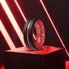 image:imageEgnaro Mens Silicone Rings 8mm Wide Two Tone Rubber Wedding Band for HimA7BlackRed