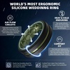 image:imageEgnaro Mens Silicone Rings 8mm Wide Two Tone Rubber Wedding Band for HimA9BlackOlive Green