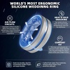 image:imageEgnaro Mens Silicone Rings 8mm Wide Two Tone Rubber Wedding Band for HimB1Light GraySky Blue  Dark Blue  Dark Gray  BlackLight Gray