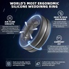 image:imageEgnaro Mens Silicone Rings 8mm Wide Two Tone Rubber Wedding Band for HimB2BlackOrange  Dark Gray  Dark Blue  BlackOlive Green