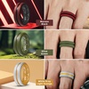 image:imageEgnaro Mens Silicone Rings 8mm Wide Two Tone Rubber Wedding Band for HimB3Metallic Gun  Dark Gray  Black  MaroonBlack  White GrayLight Orange  Olive Green