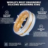 image:imageEgnaro Mens Silicone Rings 8mm Wide Two Tone Rubber Wedding Band for HimB3Metallic Gun  Dark Gray  Black  MaroonBlack  White GrayLight Orange  Olive Green