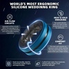 image:imageEgnaro Mens Silicone Rings 8mm Wide Two Tone Rubber Wedding Band for HimB4RedBlack  Light GrayVivid Orange  Elegant BlueBlack  Blue Gray  Black Gray  Black