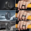 image:imageEgnaro Mens Silicone Rings 8mm Wide Two Tone Rubber Wedding Band for HimB4RedBlack  Light GrayVivid Orange  Elegant BlueBlack  Blue Gray  Black Gray  Black