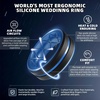 image:imageEgnaro Mens Silicone Rings 8mm Wide Two Tone Rubber Wedding Band for HimB5BlackDark Blue  Black Gray CamoBlack  BlackOlive Green  Silver  Metallic Steel  Black