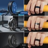 image:imageEgnaro Mens Silicone Rings 8mm Wide Two Tone Rubber Wedding Band for HimB5BlackDark Blue  Black Gray CamoBlack  BlackOlive Green  Silver  Metallic Steel  Black