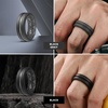 image:imageEgnaro Mens Silicone Rings 8mm Wide Two Tone Rubber Wedding Band for HimR12Black  Black Gray  Silver  Black Gray Black Camo