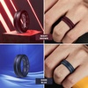 image:imageEgnaro Mens Silicone Rings 8mm Wide Two Tone Rubber Wedding Band for HimR4Black  Black  Black Gray  Night Brown  Dark Blue  Silver