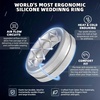 image:imageEgnaro Mens Silicone Rings 8mm Wide Two Tone Rubber Wedding Band for HimR4Black  Black  Black Gray  Night Brown  Dark Blue  Silver