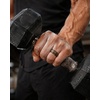 image:imageEgnaro Mens Silicone Rings Classic Black Step Edge Rubber band 10mm WideSETA4Bronze