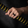 image:imageEgnaro Mens Silicone Rings Classic Black Step Edge Rubber band 10mm WideSETABlack Black Black Black