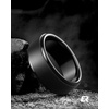 image:imageEgnaro Mens Silicone Rings Classic Black Step Edge Rubber band 10mm WideSETB2Black1