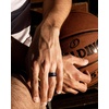 image:imageEgnaro Mens Silicone Rings Classic Black Step Edge Rubber band 10mm WideSETB2Black1