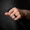 image:imageEgnaro Mens Silicone Rings Classic Black Step Edge Rubber band 10mm WideSETBBlack