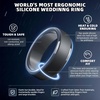 image:imageEgnaro Mens Silicone Rings Classic Black Step Edge Rubber band 10mm WideSETFBlack Gray Maroon Twilight Blue Black