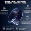image:imageEgnaro Mens Silicone Rings Classic Black Step Edge Rubber band 10mm WideSETGLight Gray Dark Foliage Green Twilight Blue Black Gray Maroon Black Purple Black