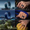 image:imageEgnaro Mens Silicone Rings Classic Black Step Edge Rubber band 10mm WideSETHLight Gray White Black Black Gray Twilight Blue Dark Blue Olive Green