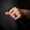 image:imageEgnaro Mens Silicone Rings Classic Black Step Edge Rubber band 10mm WideSETNSilver Black