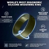 image:imageEgnaro Mens Silicone Rings Classic Black Step Edge Rubber band 10mm WideSETQOlive Green