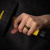 image:imageEgnaro Mens Silicone Rings Classic Black Step Edge Rubber band 10mm WideSETQOlive Green