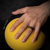 image:imageEgnaro Mens Silicone Rings Classic Black Step Edge Rubber band 10mm WideSETQOlive Green